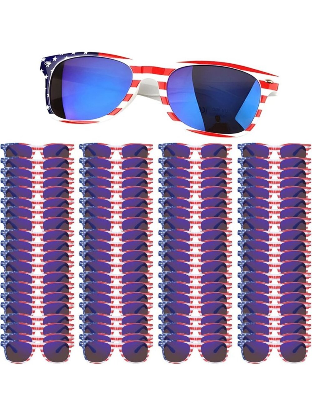 Retro American Flag Sunglasses for Adults | UV400 Protection | Independence Day